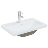 Ugradbeni umivaonik sa slavinom 61x39x18 cm keramički bijeli Ugradbeni umivaonik sa slavinom 61x39x18 cm keramički bijeli