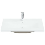 Ugradbeni umivaonik sa slavinom 81x39x18 cm keramički bijeli Ugradbeni umivaonik sa slavinom 81x39x18 cm keramički bijeli