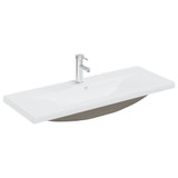 Ugradbeni umivaonik sa slavinom 101x39x18 cm keramički bijeli Ugradbeni umivaonik sa slavinom 101x39x18 cm keramički bijeli