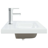 Ugradbeni umivaonik sa slavinom 101x39x18 cm keramički bijeli Ugradbeni umivaonik sa slavinom 101x39x18 cm keramički bijeli