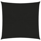 Jedro za zaštitu od sunca 160 g/m² crno 5 x 5 m HDPE