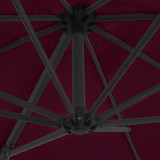 Konzolni suncobran s čeličnom šipkom bordo 250 x 250 cm Konzolni suncobran s čeličnom šipkom bordo 250 x 250 cm