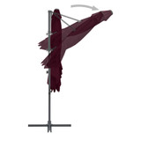 Konzolni suncobran s čeličnom šipkom bordo 250 x 250 cm Konzolni suncobran s čeličnom šipkom bordo 250 x 250 cm