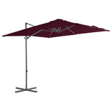 Konzolni suncobran s čeličnom šipkom bordo 250 x 250 cm Konzolni suncobran s čeličnom šipkom bordo 250 x 250 cm
