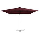 Konzolni suncobran s LED svjetlima 250 x 250 cm bordo Konzolni suncobran s LED svjetlima 250 x 250 cm bordo