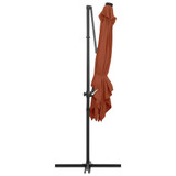 Konzolni suncobran s LED svjetlima 250 x 250 cm terakota Konzolni suncobran s LED svjetlima 250 x 250 cm terakota