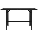 Vrtni blagovaonski stol crni 110 x 70 x 65 cm od poliratana