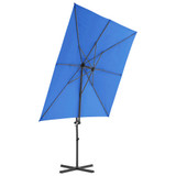 Konzolni suncobran s čeličnom šipkom azurni 250 x 250 cm Konzolni suncobran s čeličnom šipkom azurni 250 x 250 cm