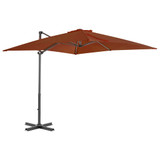 Konzolni suncobran s aluminijskom šipkom 250 x 250 cm terakota Konzolni suncobran s aluminijskom šipkom 250 x 250 cm terakota
