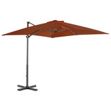 Konzolni suncobran s aluminijskom šipkom 250 x 250 cm terakota Konzolni suncobran s aluminijskom šipkom 250 x 250 cm terakota