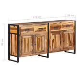 Komoda 172x35x80 cm masivno drvo bagrema s obradom od šišama Komoda 172x35x80 cm masivno drvo bagrema s obradom od šišama