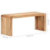 Klupa od masivnog bagremovog drva 110 x 38 x 46 cm Klupa od masivnog bagremovog drva 110 x 38 x 46 cm