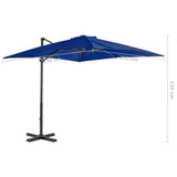 Konzolni suncobran s aluminijskom šipkom azurni 250 x 250 cm Konzolni suncobran s aluminijskom šipkom azurni 250 x 250 cm