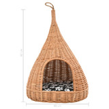 Kućica za mačke s jastukom tipi 40 x 60 cm od prirodne vrbe Kućica za mačke s jastukom tipi 40 x 60 cm od prirodne vrbe