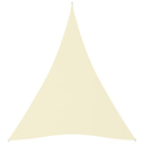 Jedro za zaštitu od sunca od tkanine trokutasto 5x6x6 m krem