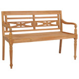 Klupa Batavia s krem jastukom 120 cm od masivne tikovine Klupa Batavia s krem jastukom 120 cm od masivne tikovine