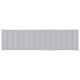 Ležaljka za sunčanje od masivne tikovine sa sivim jastukom Ležaljka za sunčanje od masivne tikovine sa sivim jastukom