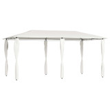 Sjenica s navlakama za stupove 3 x 6 x 2,6 m krem 160 g/m²