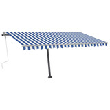 Samostojeća tenda na ručno uvlačenje 400 x 300 cm plavo-bijela