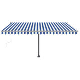 Samostojeća tenda na ručno uvlačenje 400 x 300 cm plavo-bijela