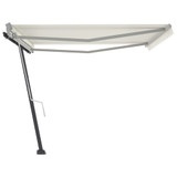 Samostojeća tenda na ručno uvlačenje 400 x 300 cm krem