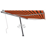Samostojeća tenda na ručno uvlačenje 400x300cm narančasto-smeđa