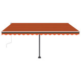 Samostojeća tenda na ručno uvlačenje 400x300cm narančasto-smeđa