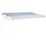 Samostojeća tenda na ručno uvlačenje 500 x 300 cm plavo-bijela