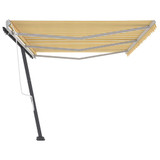Samostojeća tenda na ručno uvlačenje 600 x 300 cm žuto-bijela