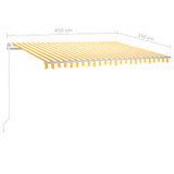 Samostojeća tenda na ručno uvlačenje 450 x 350 cm žuto-bijela