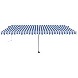 Samostojeća tenda na ručno uvlačenje 500 x 350 cm plavo-bijela