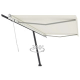 Samostojeća tenda na ručno uvlačenje 500 x 350 cm krem
