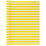 Balkonski zastor žuto-bijeli 120 x 600 cm HDPE