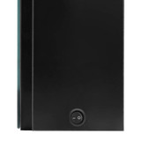 LED kupaonski ormarić s ogledalom sjajni crni 50 x 13 x 70 cm