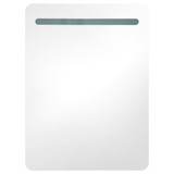 LED kupaonski ormarić s ogledalom sjajni crni 60 x 11 x 80 cm