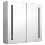 LED kupaonski ormarić s ogledalom siva boja betona 62x14x60 cm LED kupaonski ormarić s ogledalom siva boja betona 62x14x60 cm