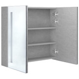 LED kupaonski ormarić s ogledalom siva boja betona 62x14x60 cm LED kupaonski ormarić s ogledalom siva boja betona 62x14x60 cm