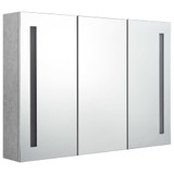 LED kupaonski ormarić s ogledalom boja betona 89 x 14 x 62 cm