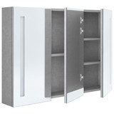 LED kupaonski ormarić s ogledalom boja betona 89 x 14 x 62 cm LED kupaonski ormarić s ogledalom boja betona 89 x 14 x 62 cm