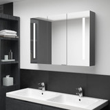 LED kupaonski ormarić s ogledalom 89 x 14 x 62 cm sivi LED kupaonski ormarić s ogledalom 89 x 14 x 62 cm sivi