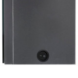 LED kupaonski ormarić s ogledalom 89 x 14 x 62 cm sjajni sivi LED kupaonski ormarić s ogledalom 89 x 14 x 62 cm sjajni sivi