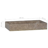 Umivaonik sivi 38 x 24 x 6,5 cm mramorni