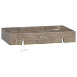 Umivaonik sivi 38 x 24 x 6,5 cm mramorni