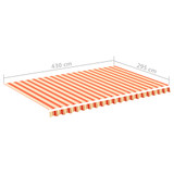 Zamjenska tkanina za tendu žuto-narančasta 4,5 x 3 m