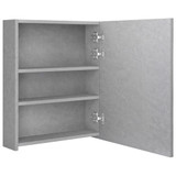 LED kupaonski ormarić s ogledalom siva boja betona 50x14x60 cm LED kupaonski ormarić s ogledalom siva boja betona 50x14x60 cm
