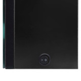 LED kupaonski ormarić s ogledalom sjajni crni 50 x 14 x 60 cm
