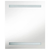 LED kupaonski ormarić s ogledalom sivi 50 x 14 x 60 cm