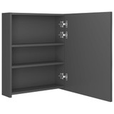 LED kupaonski ormarić s ogledalom sivi 50 x 14 x 60 cm