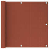 Balkonski zastor terakota 90 x 400 cm HDPE