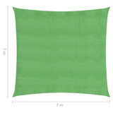 Jedro za zaštitu od sunca 160 g/m² svjetlozeleno 7 x 7 HDPE